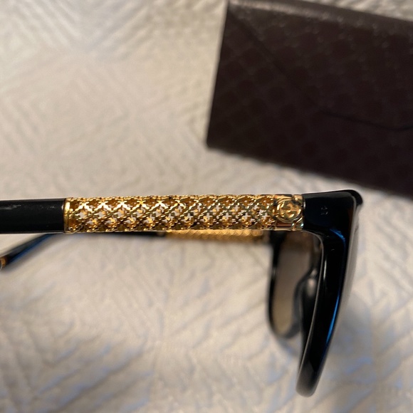 Gucci Black and Gold Sunglasses main image 4